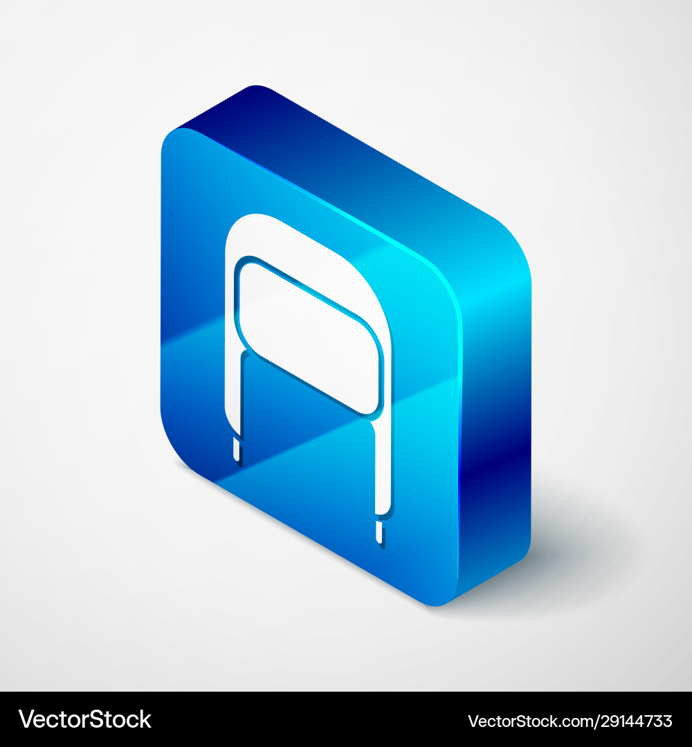 Isometric winter hat with ear flaps icon isolated Vector Image