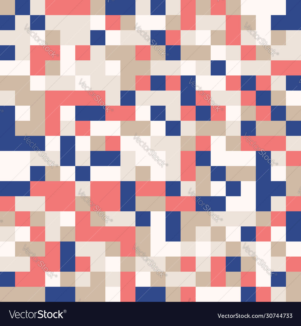 Random colored abstract geometric mosaic pattern vector image Random colored abstract geometric mosaic pattern