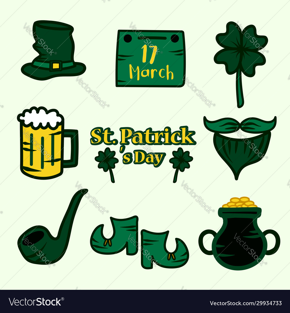 Saint patrick s day set Royalty Free Vector Image