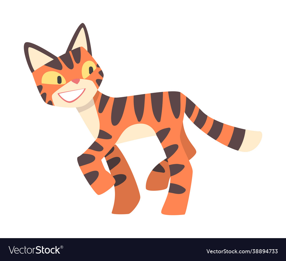 Tiger character with orange fur and black stripes