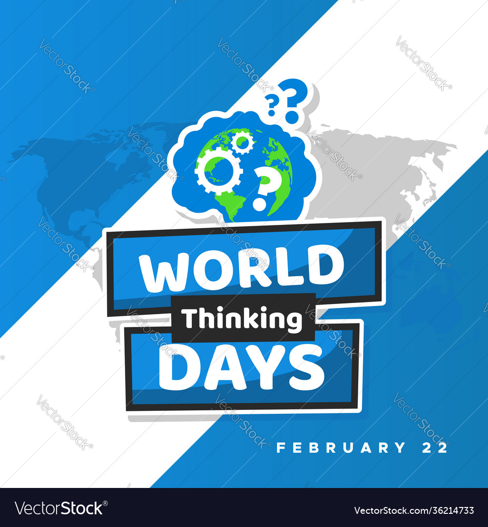 World thinking day design template background