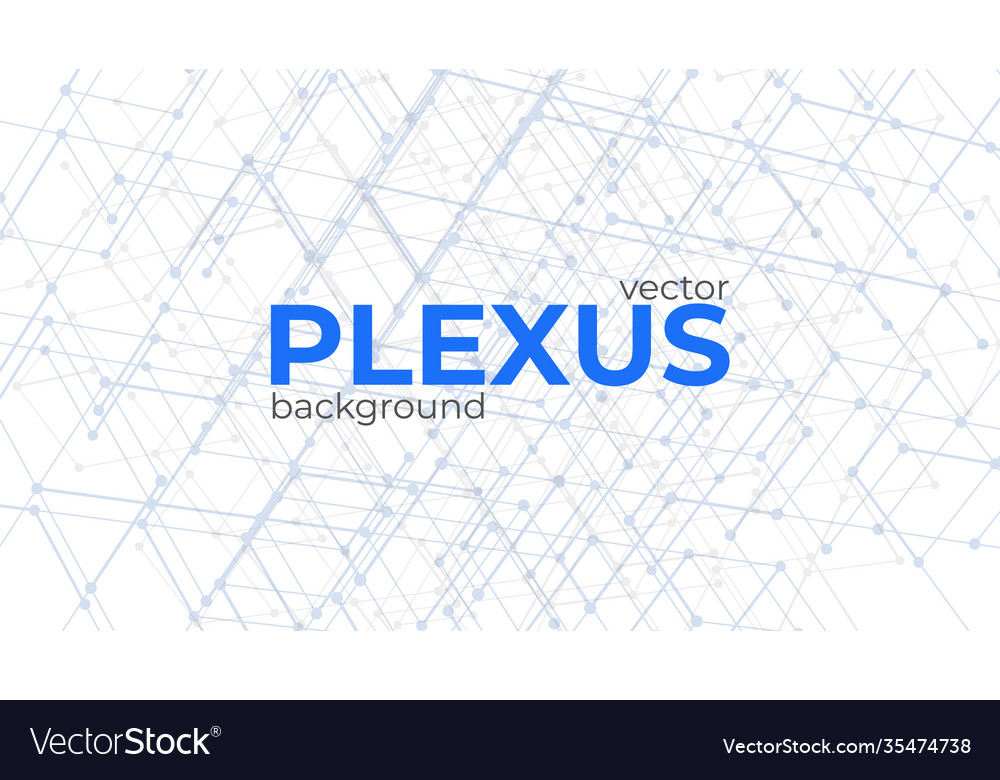 Abstract background with plexus design elements vector image Abstract background with plexus design elements
