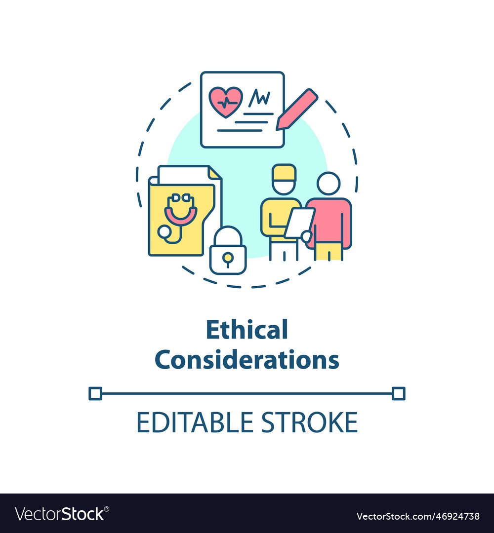 Ethical Considerations Concept Icon Royalty Free Vector