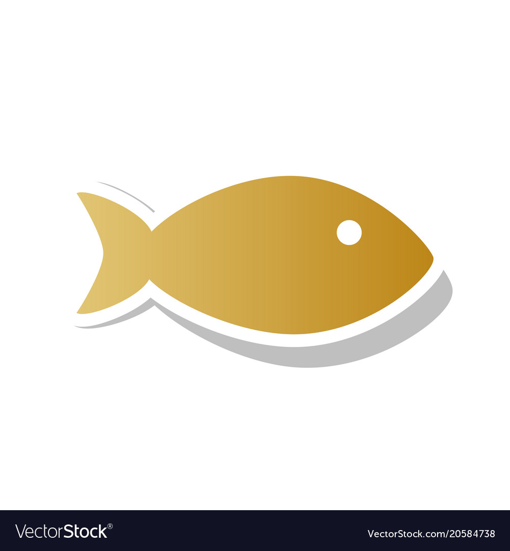 Fish sign golden gradient