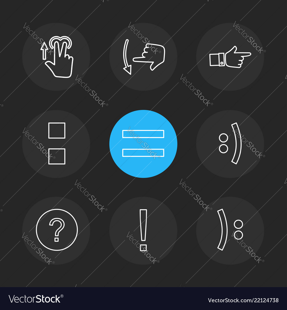 Maths emoji equals hands pointer arrows