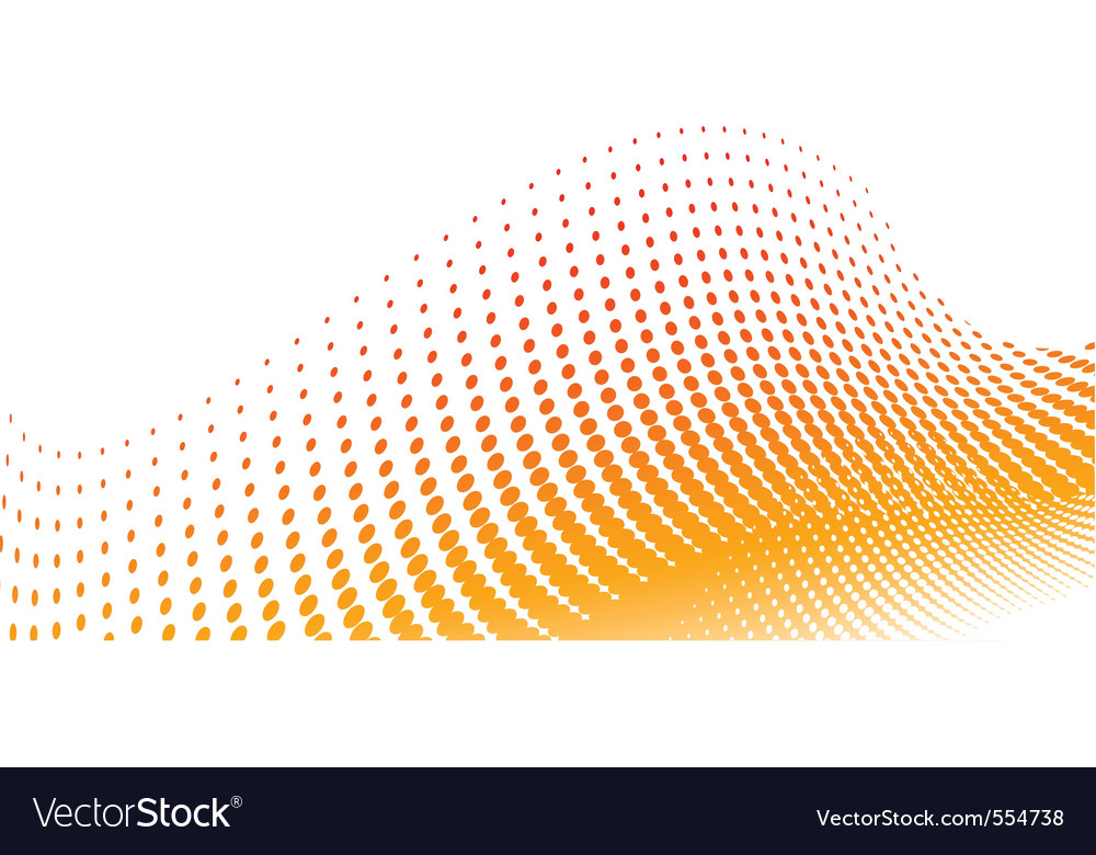 Orange halftone background on the white Royalty Free Vector