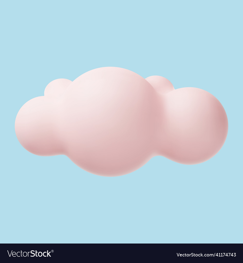 3d realistic simple clouds vector image 3d realistic simple clouds