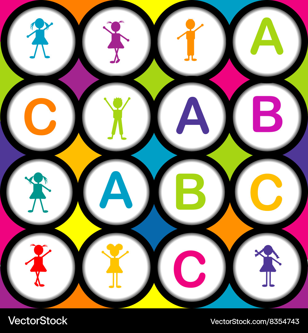 Abcd Design Background ABC seamless background Royalty Free Vector Image