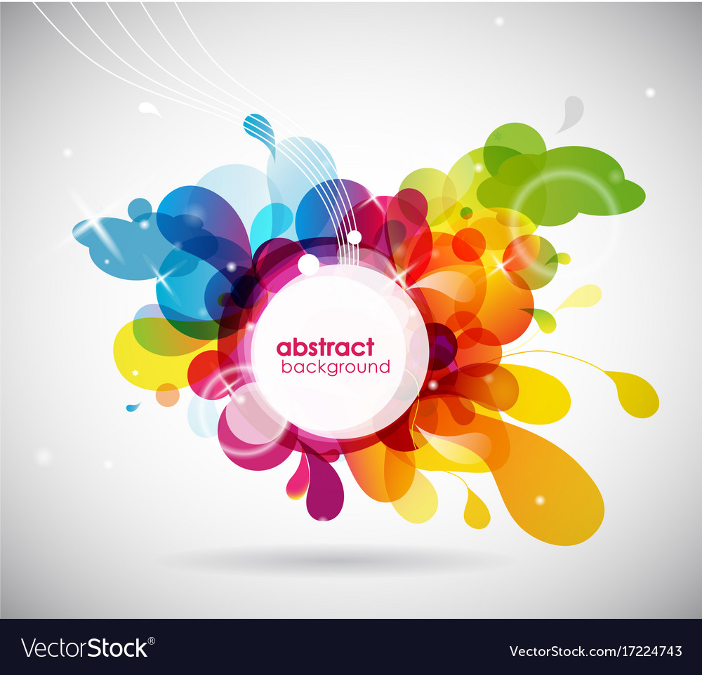 Abstract colored background with different shapes