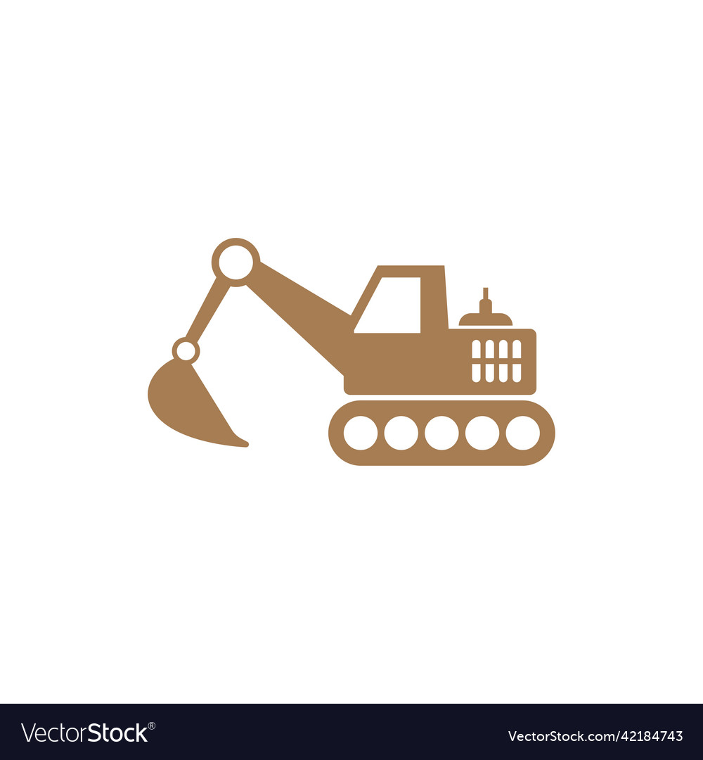 Excavator Icon Design Template