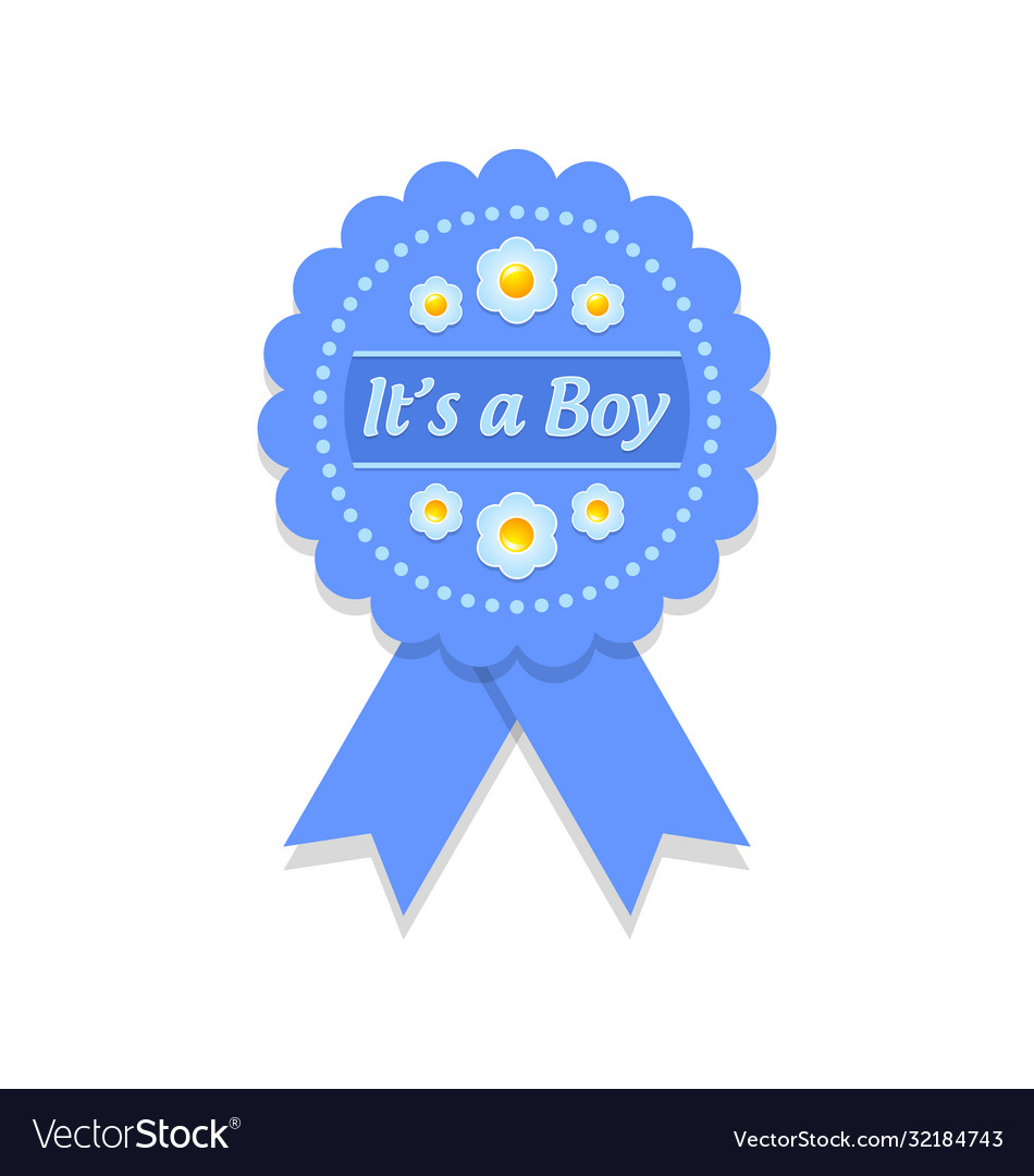 Its a boy badge vector image Its a boy badge