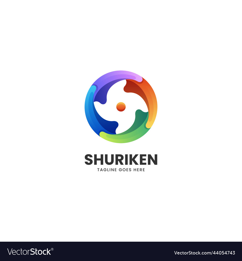 Logo shuriken gradient colorful style