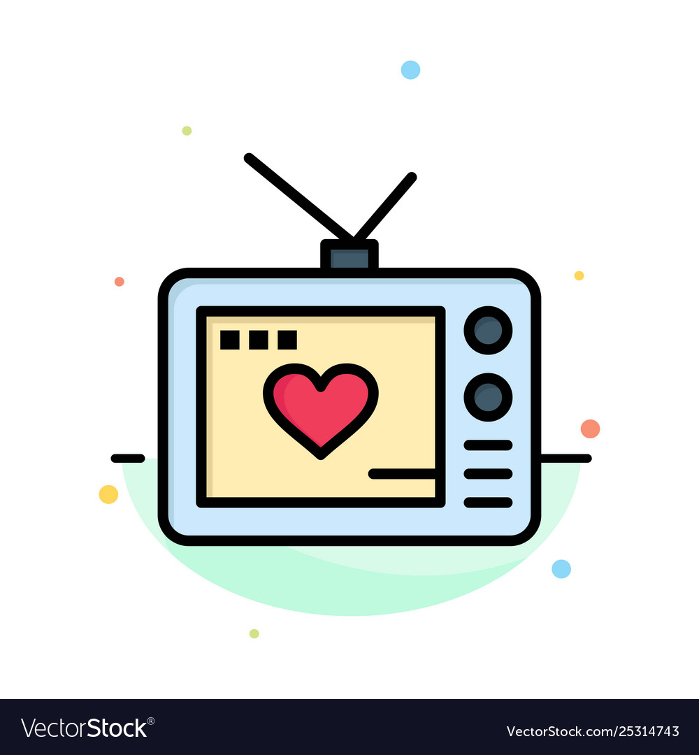 Fernsehen Liebe valentine Film abstrakt flach vector image Fernsehen Liebe valentine Film abstrakt flach