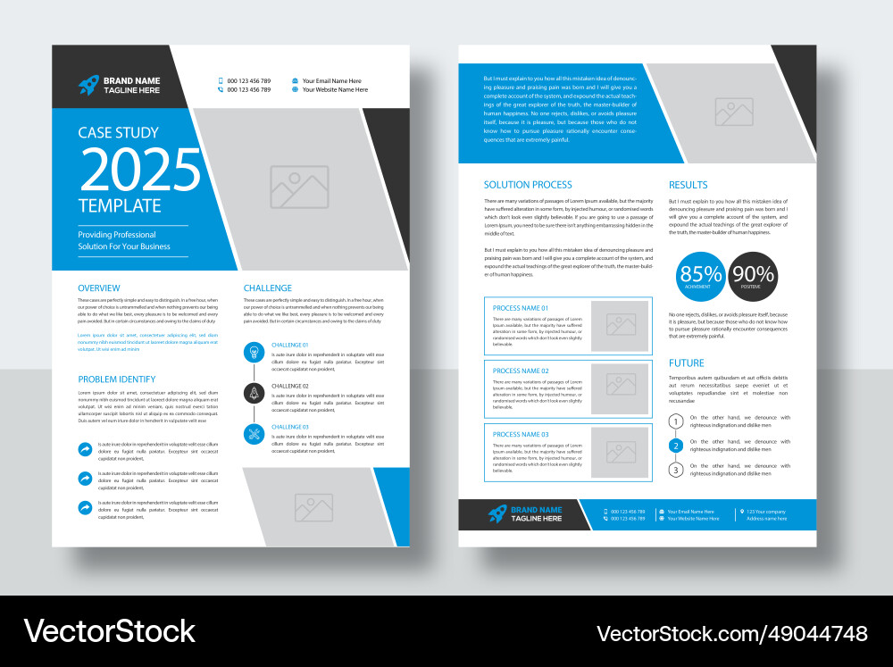Business case study template image Royalty Free Vector Image