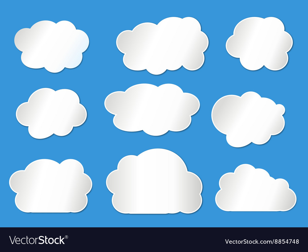 Clouds line Royalty Free Vector Image - VectorStock
