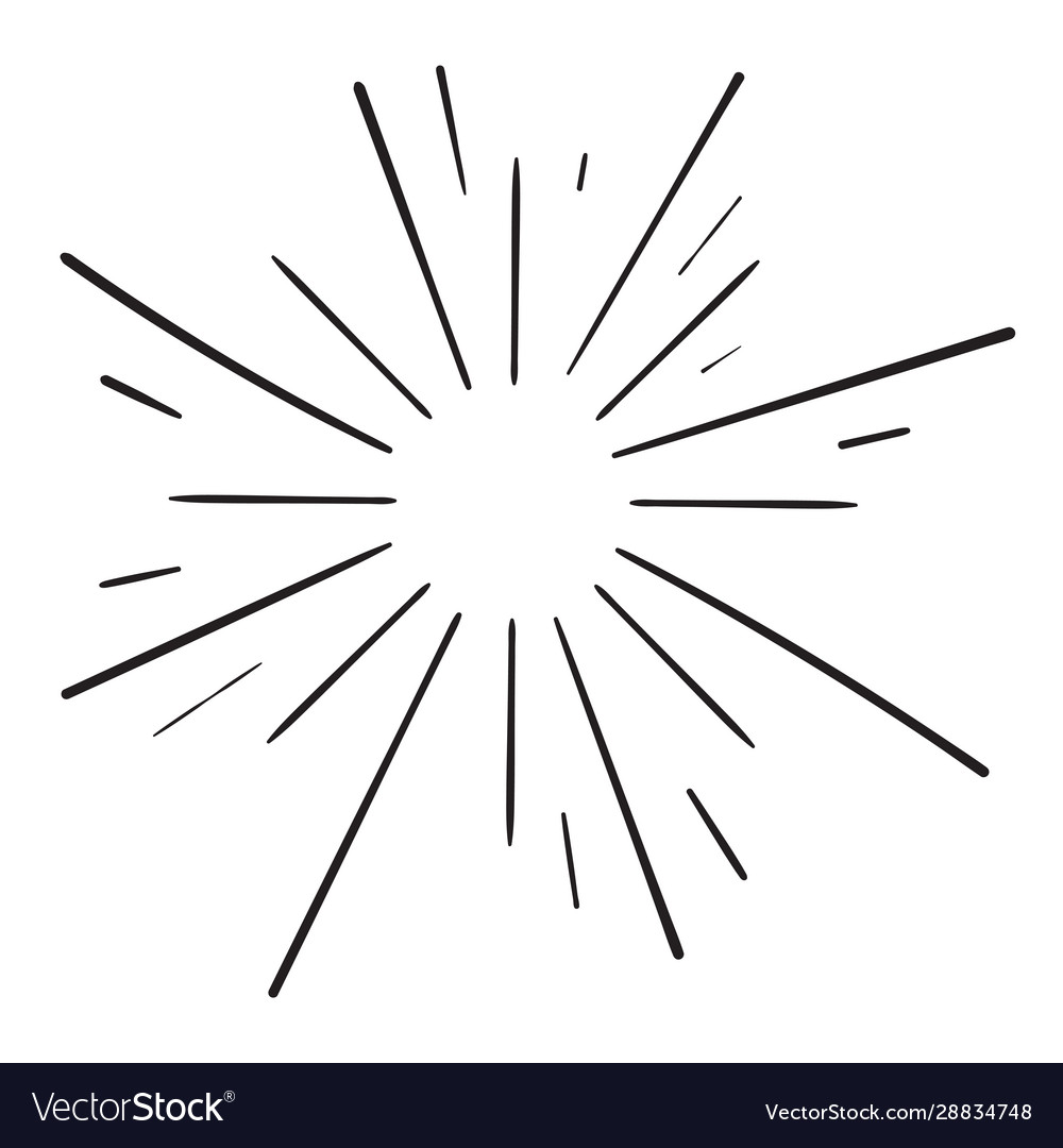 Doodle design element starburst sparkling Vector Image