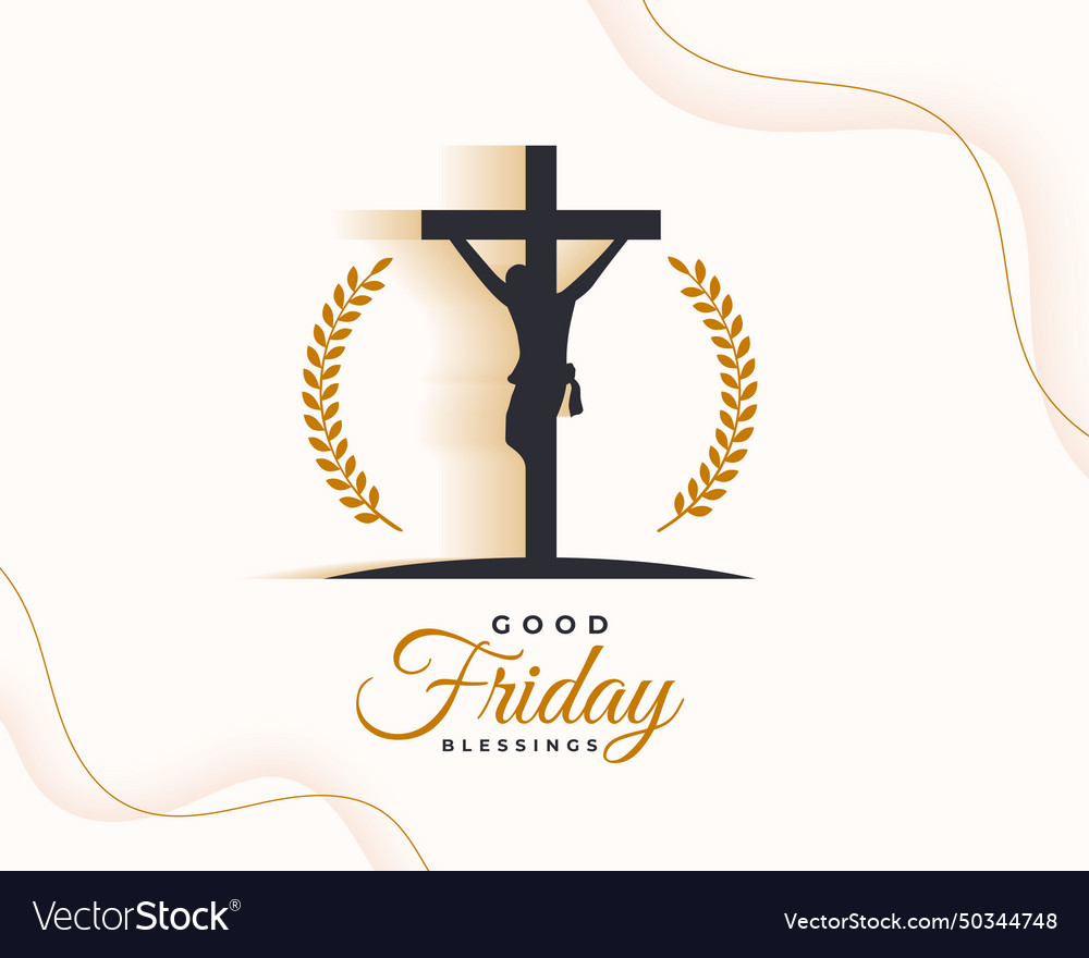 Good friday or easter day background with cross Vector Image