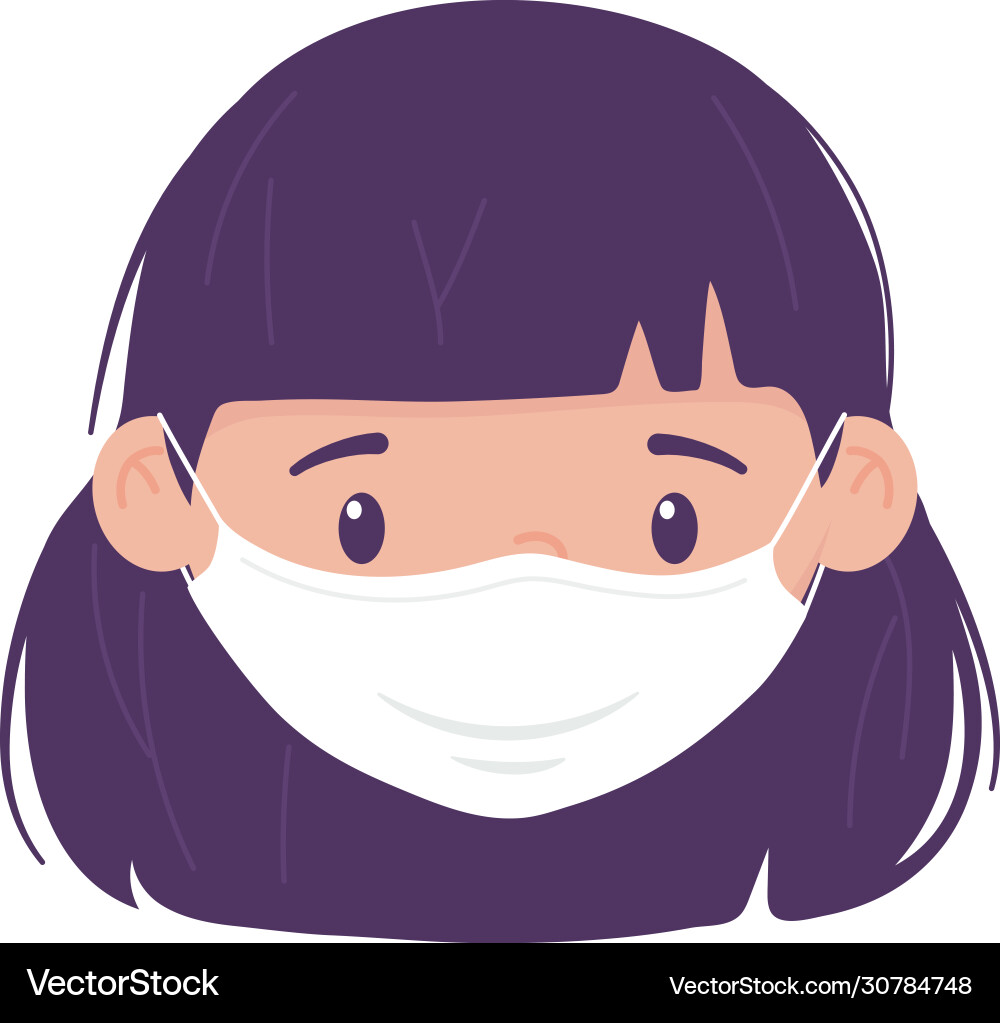 Isolated woman with mask design Royalty Free Vector Image