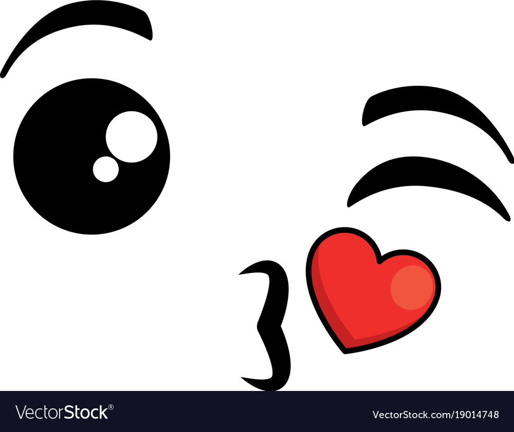 Lovely emoji face icon Royalty Free Vector Image