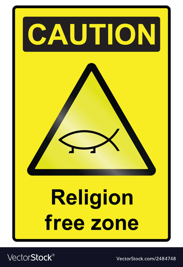 Religion free hazard sign