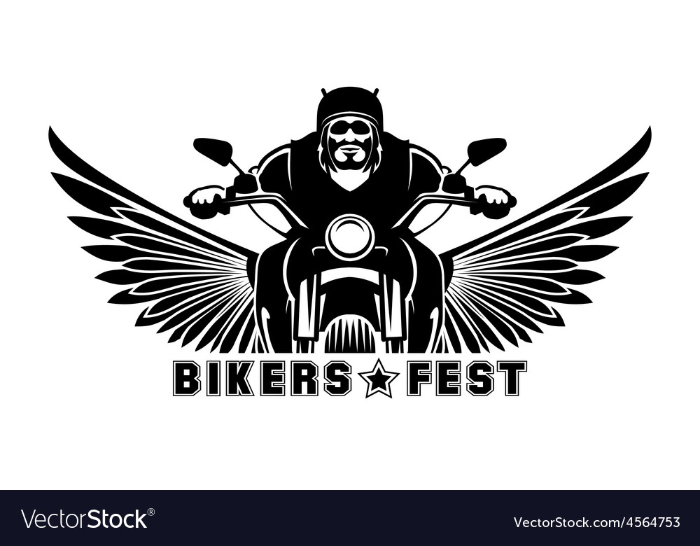 Download Biker logo Royalty Free Vector Image - VectorStock