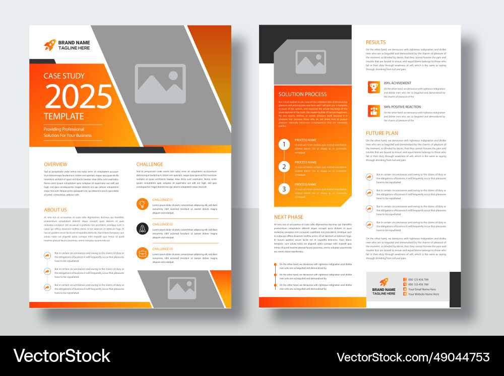 Business case study template image Royalty Free Vector Image