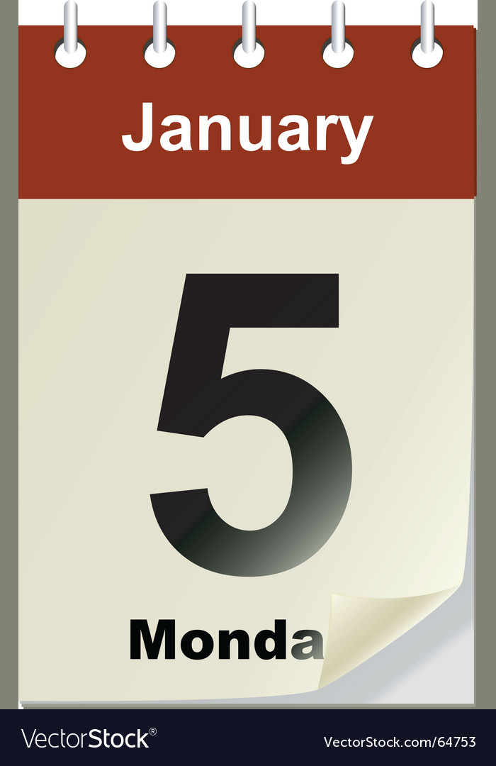 Changeable calendar Royalty Free Vector Image - VectorStock
