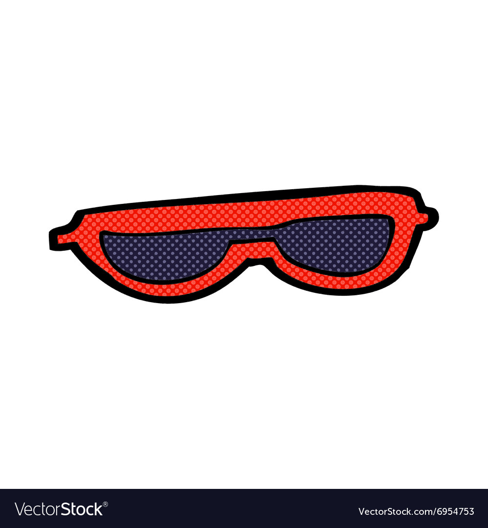 Comic cartoon sunglasses Royalty Free Vector Image