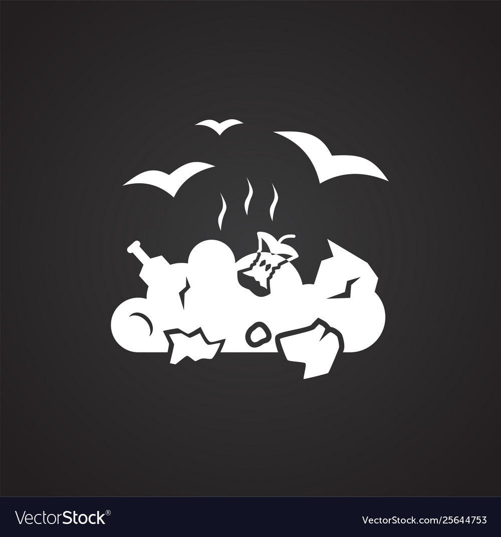 Garbage related icon on background for graphic vector image Garbage related icon on background for graphic