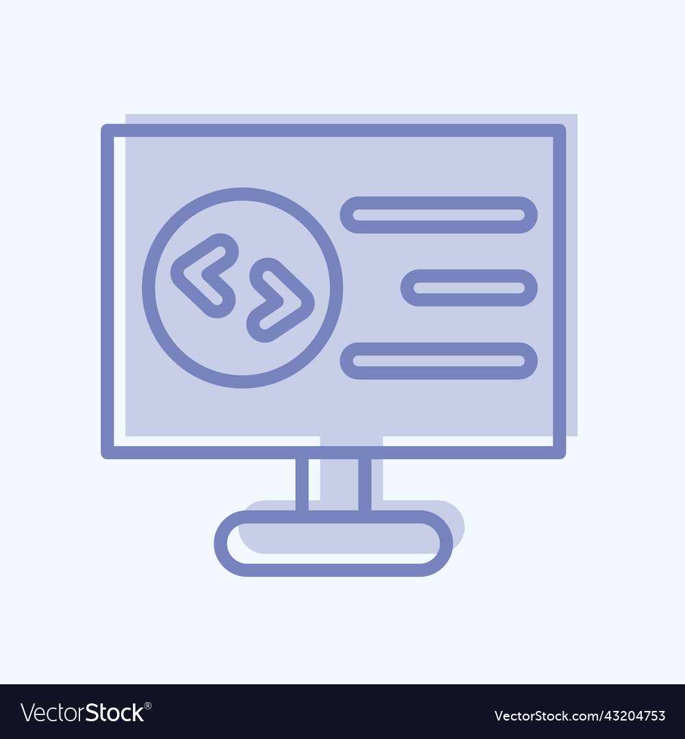 Icon computer programming suitable for education vector image Icon computer programming suitable for education