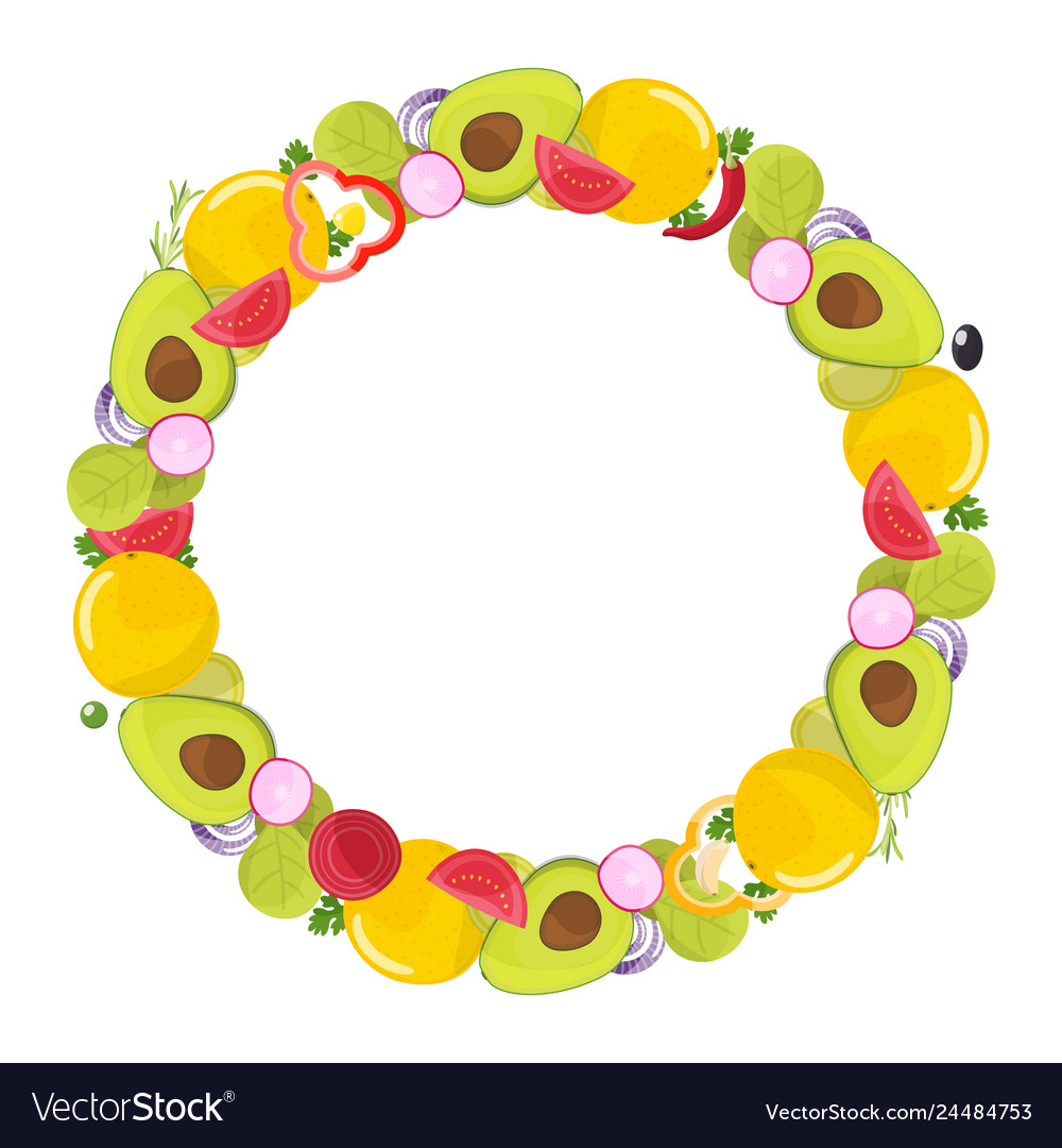 Menu background circle border frame design vector image Menu background circle border frame design