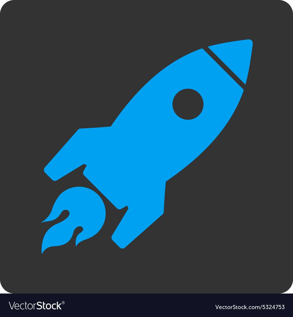 Rocket launch icon from commerce buttons overcolor