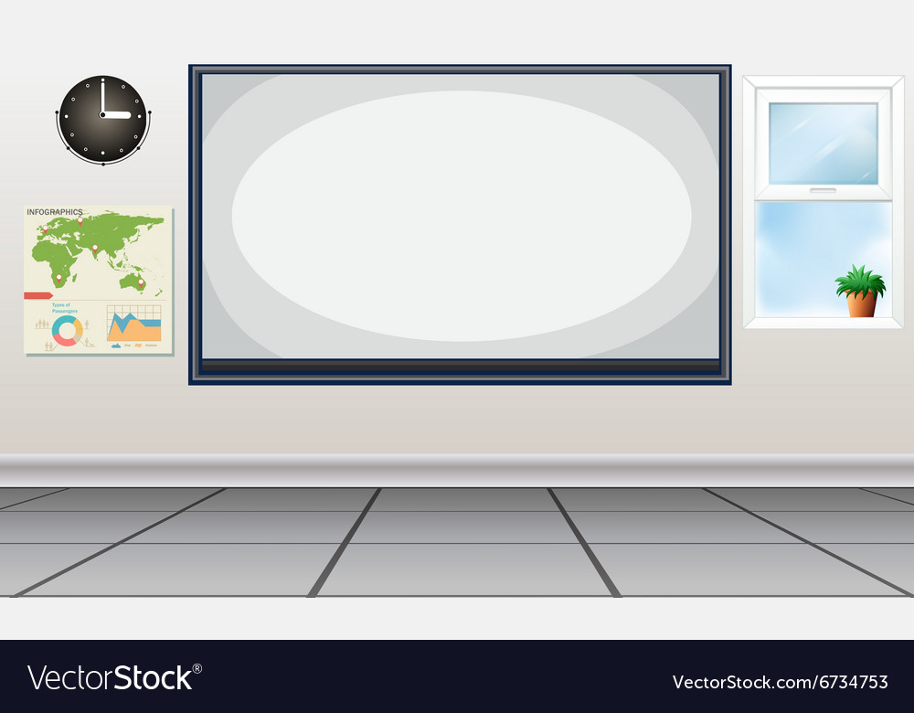 Room With White Board In The Center Royalty Free Vector Room With White Board In The Center Royalty Free Vector