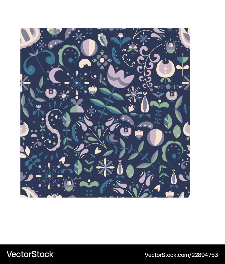 Seamless pattern in scandinavian Royalty Free Vector Image