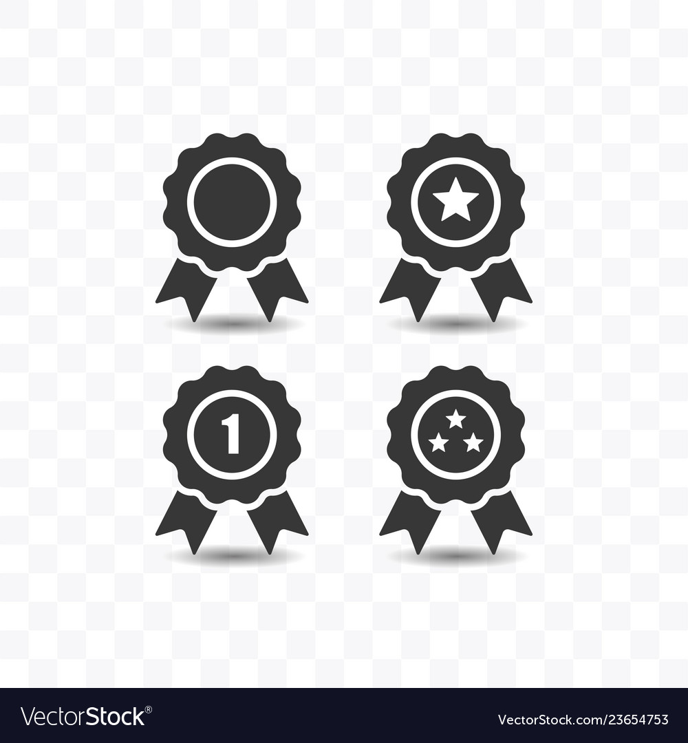 Set of award icon simple flat style