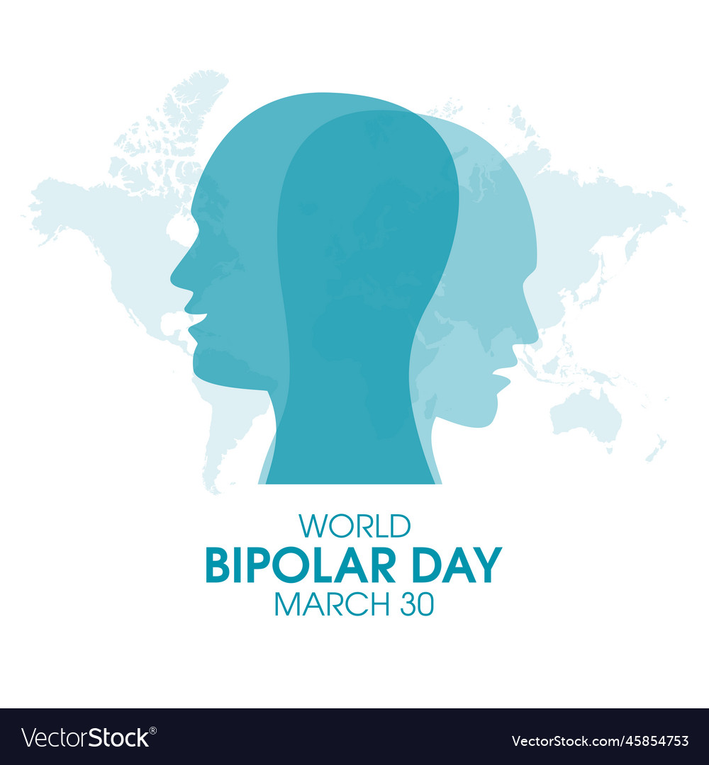 World bipolar day poster Royalty Free Vector Image