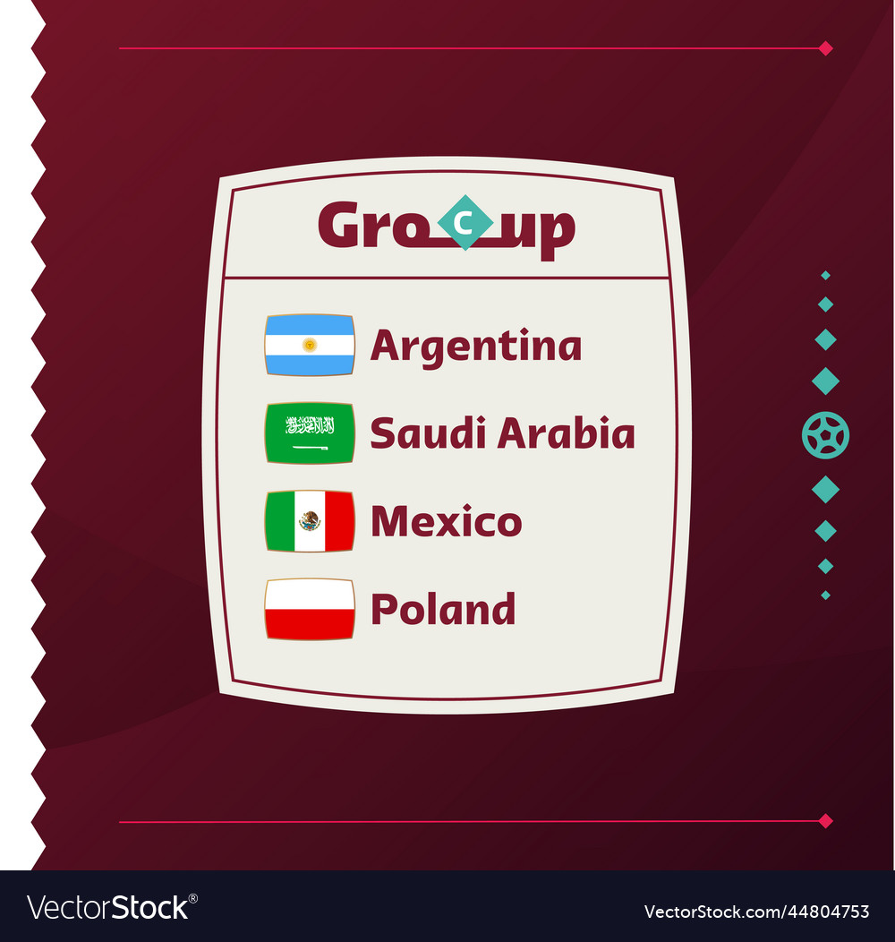 World football 2022 group c flags