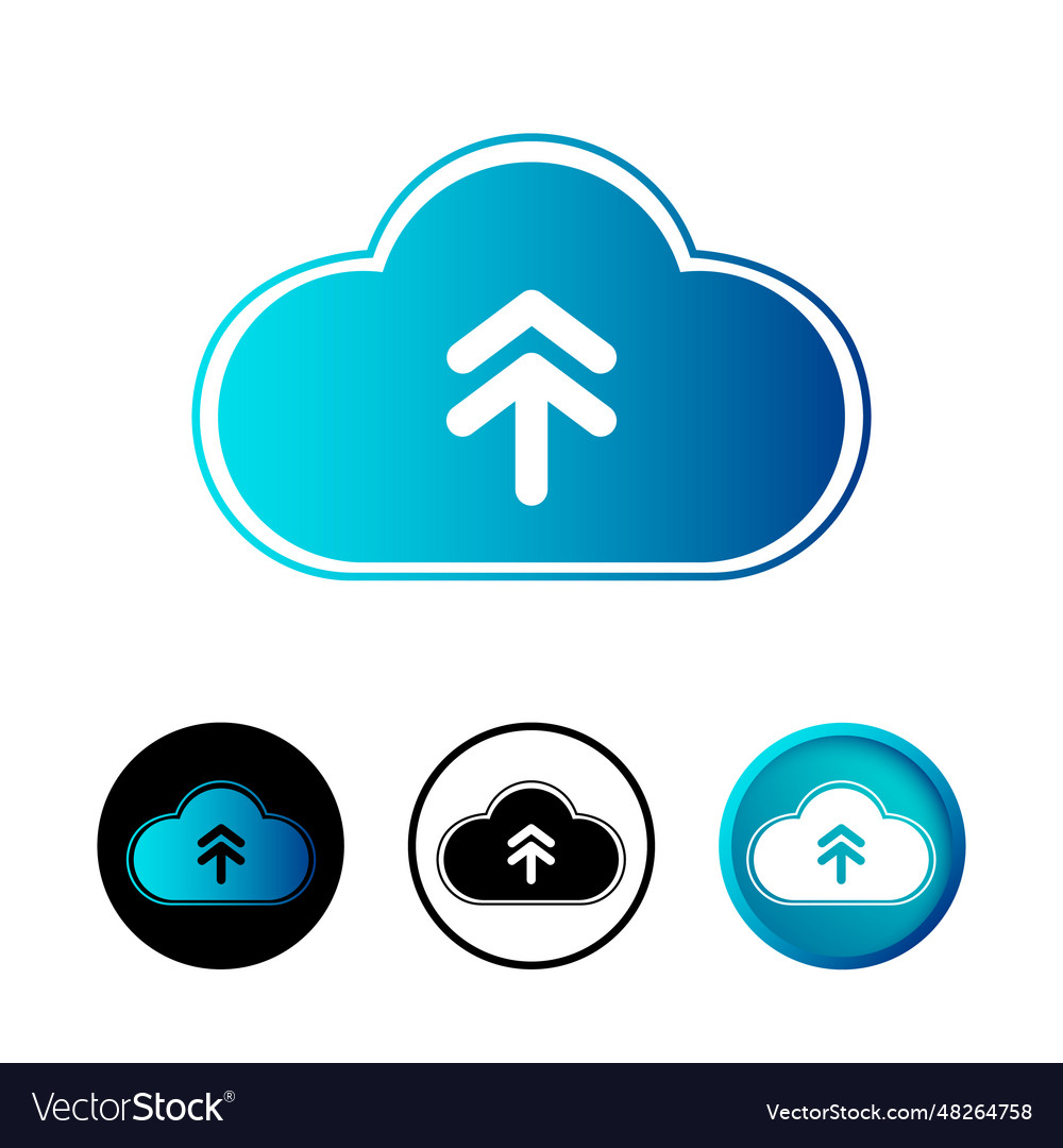 Abstract upload icon set