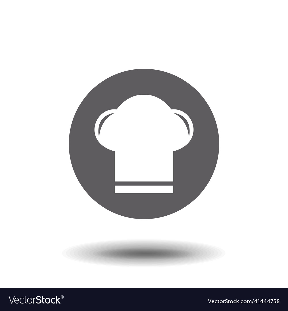 Chef hat logo flat icon Royalty Free Vector Image