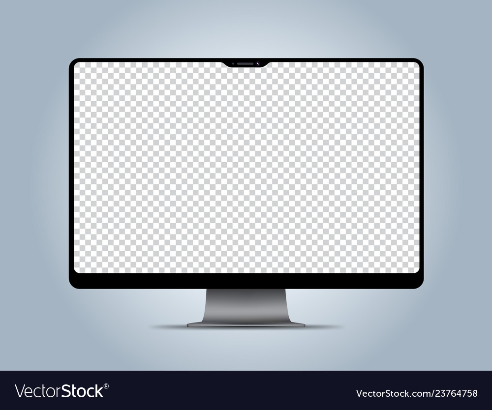 Download Computer mockup transparent display screen Vector Image