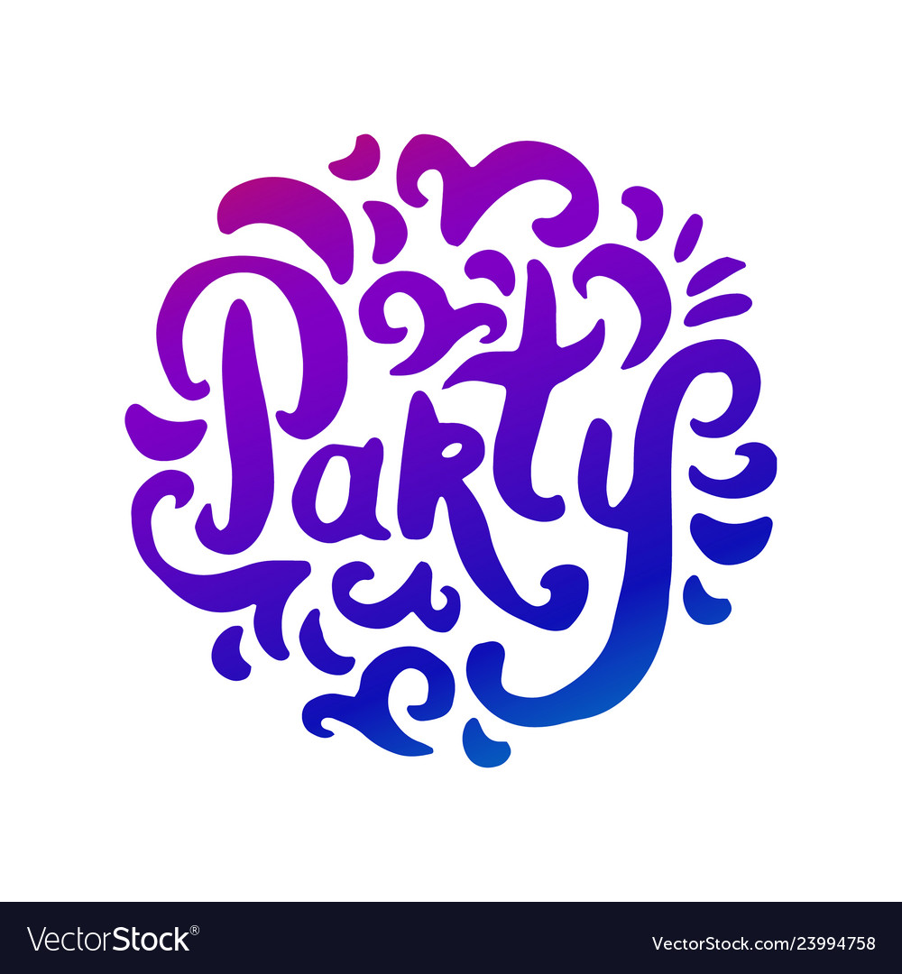 Concept of party colorful logo Royalty Free Vector Image