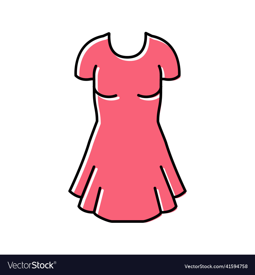 Dress women clothes color icon