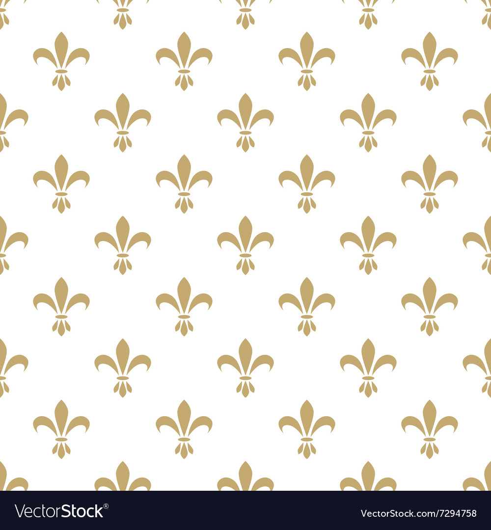 Fleur de lis seamless pattern french Royalty Free Vector