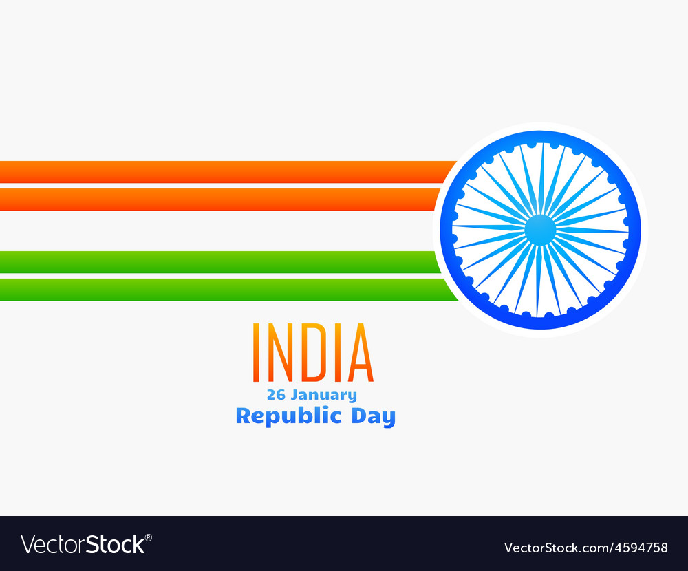 Indische Republik Tag Design mit Linie