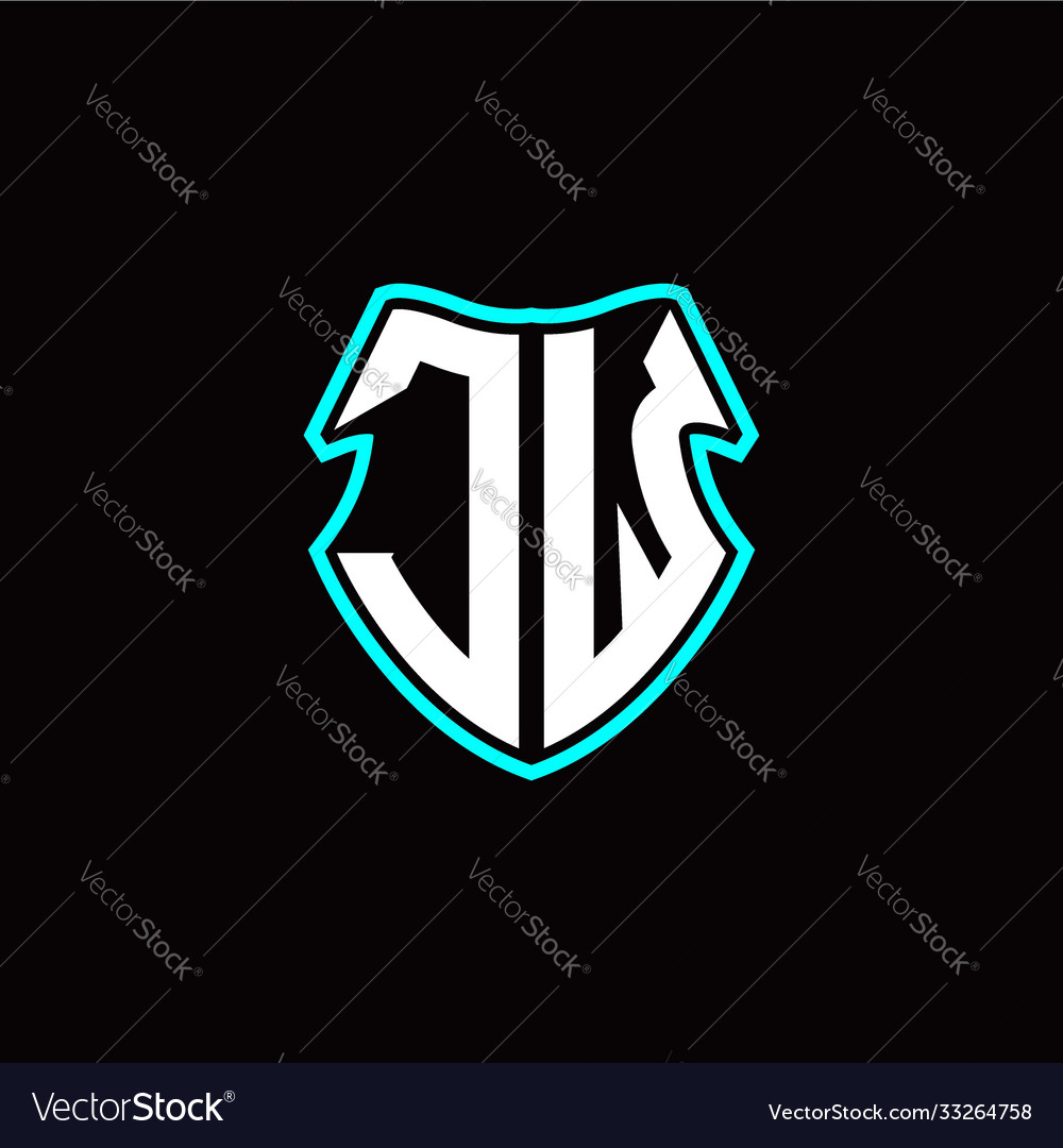 J w initial logo design with a shield shape vector image J w initial logo design with a shield shape