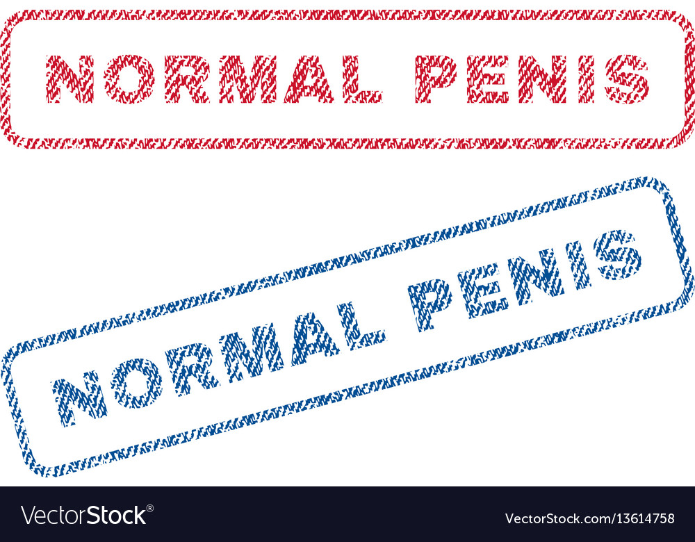 Normal penis textile stamps