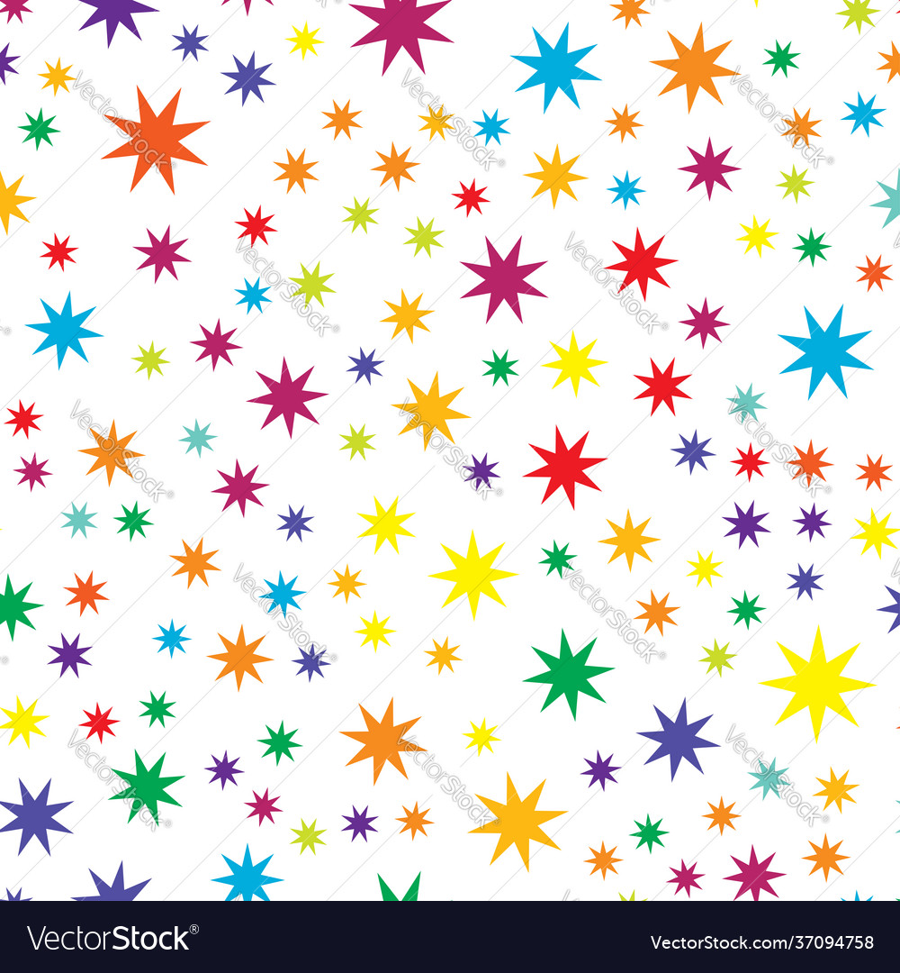 Random star shape pattern background seamlessly vector image Random star shape pattern background seamlessly