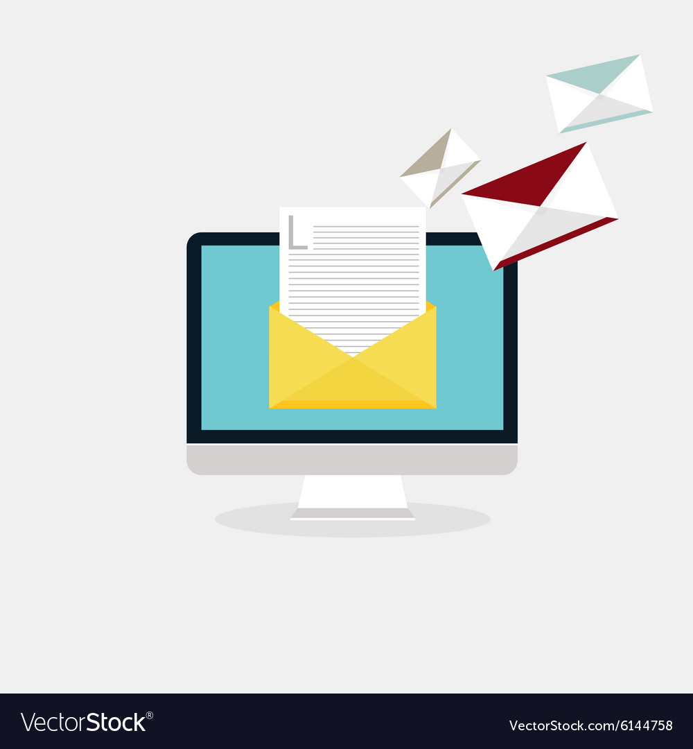 Sending Emails And Receiving Mail Email Royalty Free Vector 8621