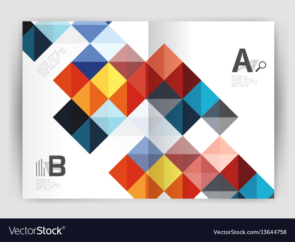 Square leaflet business a4 print template Vector Image