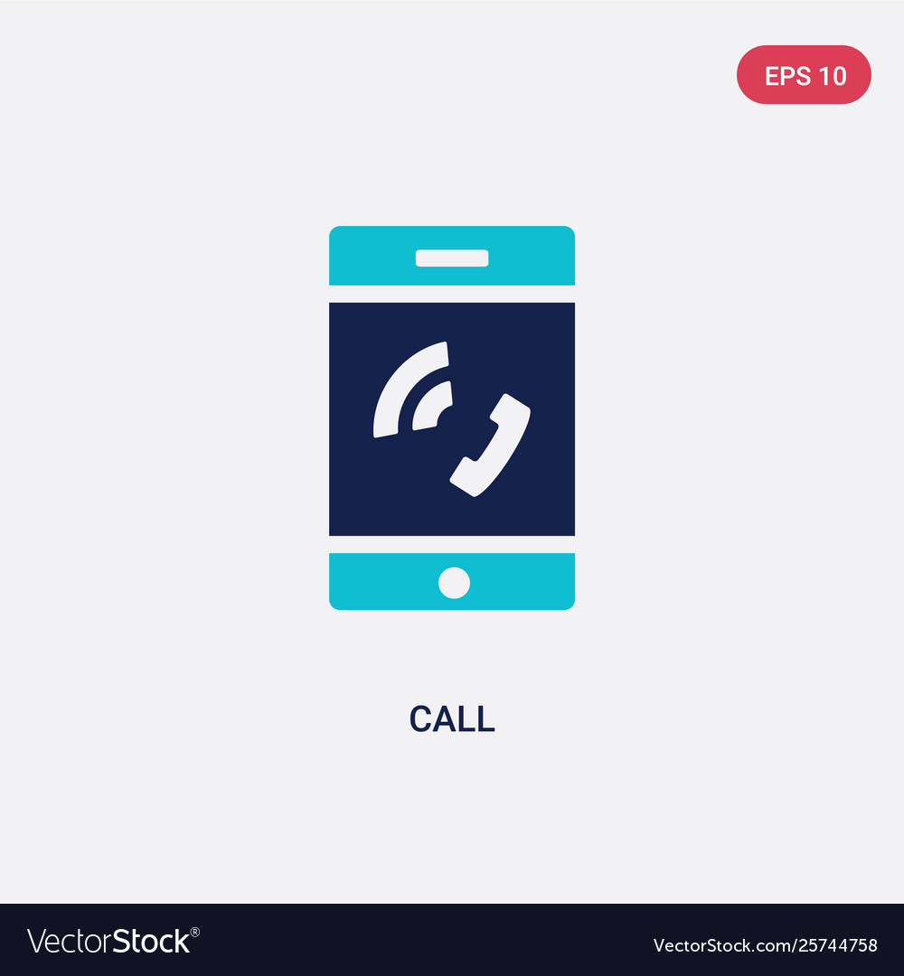 Two color call icon from job resume concept Vector Image